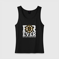 Майка женская хлопок FOREVER NOT JUST WHEN WE WIN, Boston Bruins, Босто, цвет: черный