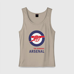 Майка женская хлопок Arsenal The Gunners, цвет: миндальный