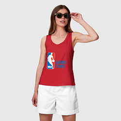 Майка женская хлопок NBA Game Time, цвет: красный — фото 2