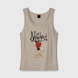 Майка женская хлопок The neverhood - Klaymen, цвет: миндальный