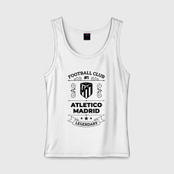 Майка женская хлопок Atletico Madrid: Football Club Number 1 Legendary, цвет: белый