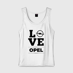 Майка женская хлопок Opel Love Classic, цвет: белый