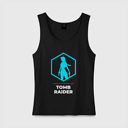 Женская майка Символ Tomb Raider в неоновых цветах