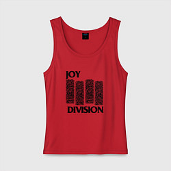 Майка женская хлопок Joy Division - rock, цвет: красный
