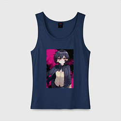 Майка женская хлопок Sweet Ai Mizuno - Зомбилэнд Сага Месть, цвет: тёмно-синий