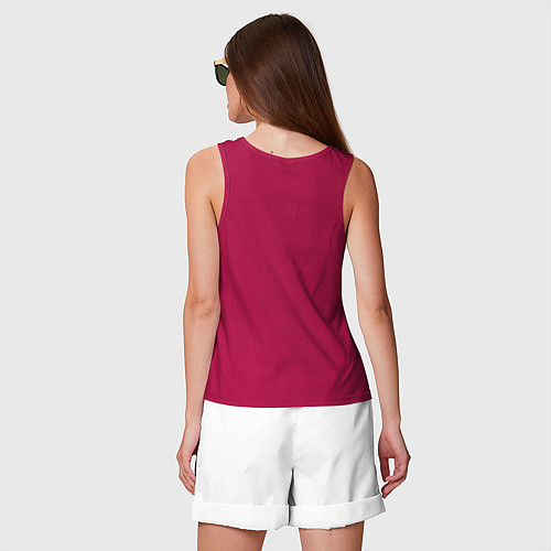 Женская майка Пёс бейсболист / Маджента – фото 4