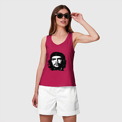 Майка женская хлопок Ernesto Che Guevara, цвет: маджента — фото 2