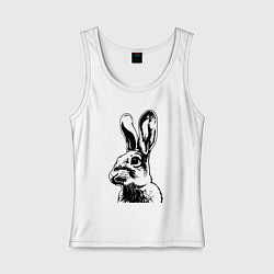 Майка женская хлопок Wild rabbit, цвет: белый