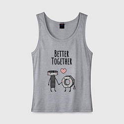 Женская майка Болт и гайка - милые каваи любовь