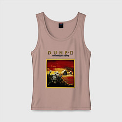 Майка женская хлопок Dune 2 - building of a dynasty, цвет: пыльно-розовый