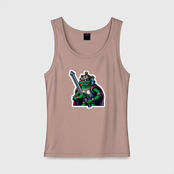 Женская майка Лягушонок Пепе с мечом