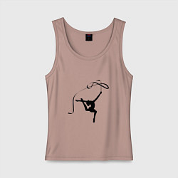 Женская майка Гимнастка с лентой