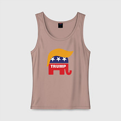 Майка женская хлопок Trump elephant, цвет: пыльно-розовый
