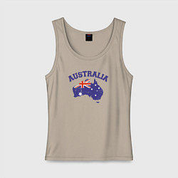 Майка женская хлопок Australia, цвет: миндальный