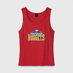 Майка женская хлопок Denver Nuggets, цвет: красный