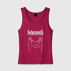 Майка женская хлопок Behemoth rock cat, цвет: маджента