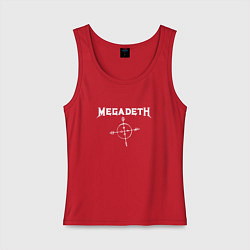 Майка женская хлопок Megadeth: Cryptic Writings, цвет: красный