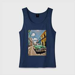 Майка женская хлопок Кубинская улица, цвет: тёмно-синий