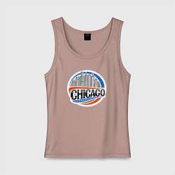 Майка женская хлопок Chicago, цвет: пыльно-розовый