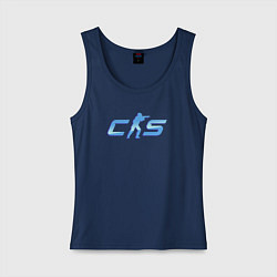 Женская майка CS2 blue logo