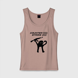Женская майка Counter strike 2 мем