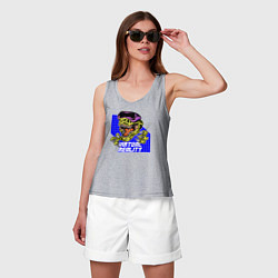 Майка женская хлопок Virtual reality, цвет: меланж — фото 2