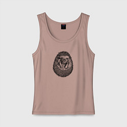 Женская майка Ежик свернулся клубком