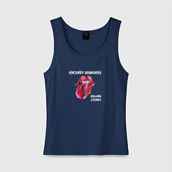 Майка женская хлопок The Rolling Stones - Diamonds tongue, цвет: тёмно-синий