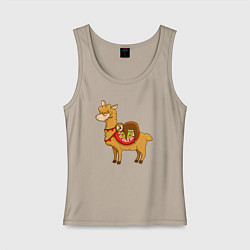 Женская майка Лама и ленивец