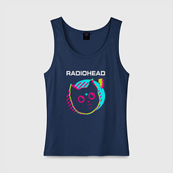 Женская майка Radiohead rock star cat