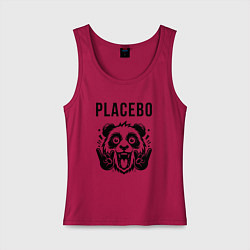 Майка женская хлопок Placebo - rock panda, цвет: маджента