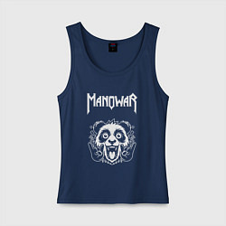 Майка женская хлопок Manowar rock panda, цвет: тёмно-синий