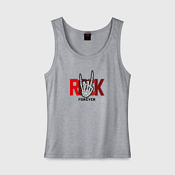 Женская майка Rock forever skeleton hand
