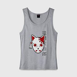 Женская майка Маска кицунэ - клинок рассекающий демонов