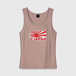 Майка женская хлопок Japan sun, цвет: пыльно-розовый