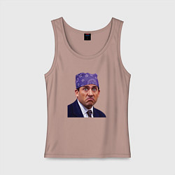 Майка женская хлопок Prison mike Michael Scott офис, цвет: пыльно-розовый