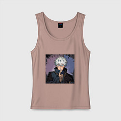 Майка женская хлопок Годжо, цвет: пыльно-розовый