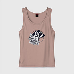 Женская майка Лемур в цветах