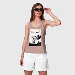 Майка женская хлопок Тхэквондо боец, цвет: пыльно-розовый — фото 2