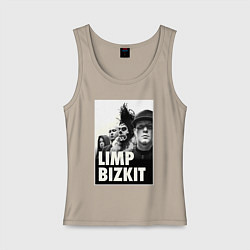 Майка женская хлопок Limp Bizkit all, цвет: миндальный