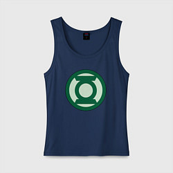 Майка женская хлопок Green lantern logo, цвет: тёмно-синий