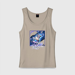 Майка женская хлопок Серебряный Волк, цвет: миндальный