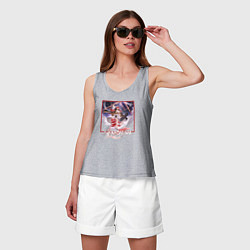 Майка женская хлопок Химеко, цвет: меланж — фото 2