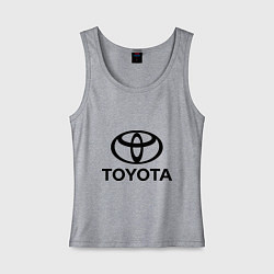 Майка женская хлопок Toyota Logo, цвет: меланж