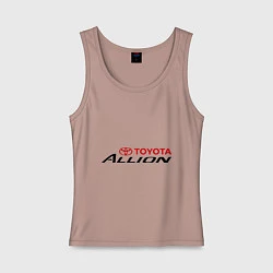 Майка женская хлопок Toyota Allion, цвет: пыльно-розовый