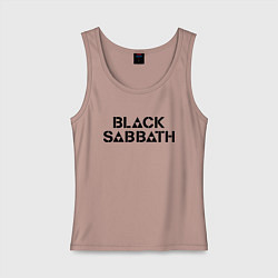 Майка женская хлопок Black Sabbath, цвет: пыльно-розовый