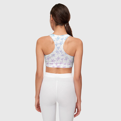 Женский спортивный топ Palm Rise Gradient / 3D-принт – фото 4