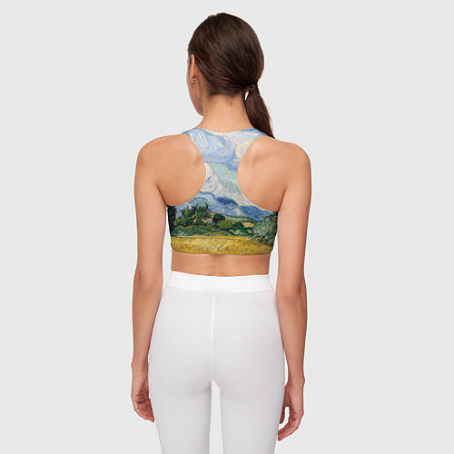 Женский спортивный топ Ван Гог Картина / 3D-принт – фото 4