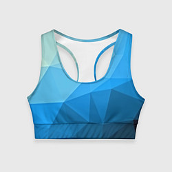 Топик спортивный женский Geometric blue, цвет: 3D-принт