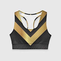 Топик спортивный женский Golden arrows, цвет: 3D-принт
